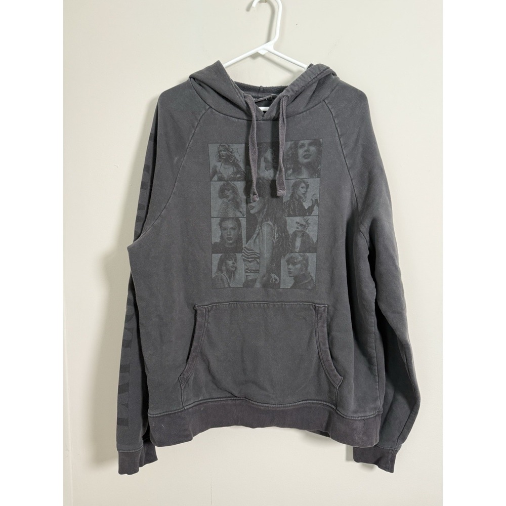 Taylor Swift The Eras Tour Hoodie Gray Black Sz M Official Concert Merch Collage